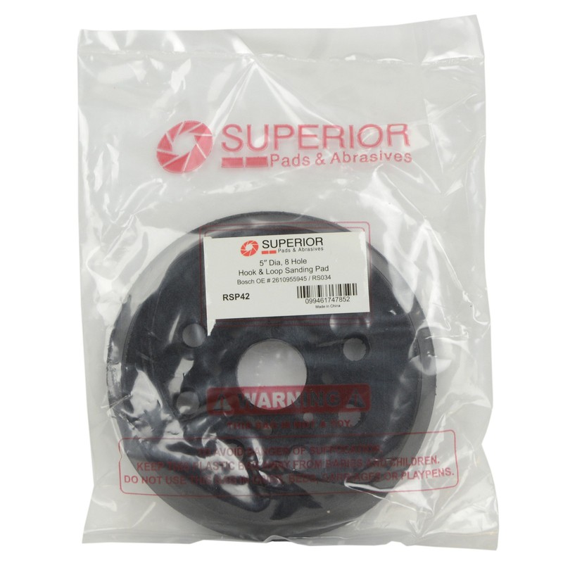 5" Hook & Loop Sanding Pad Backer Plate 4PK replaces Bosch 2610955945/RS034 gallery
