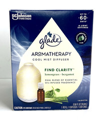 Glade Aromatherapy Cool Mist Diffuser w/Lemongrass & Bergamot Essential Oil