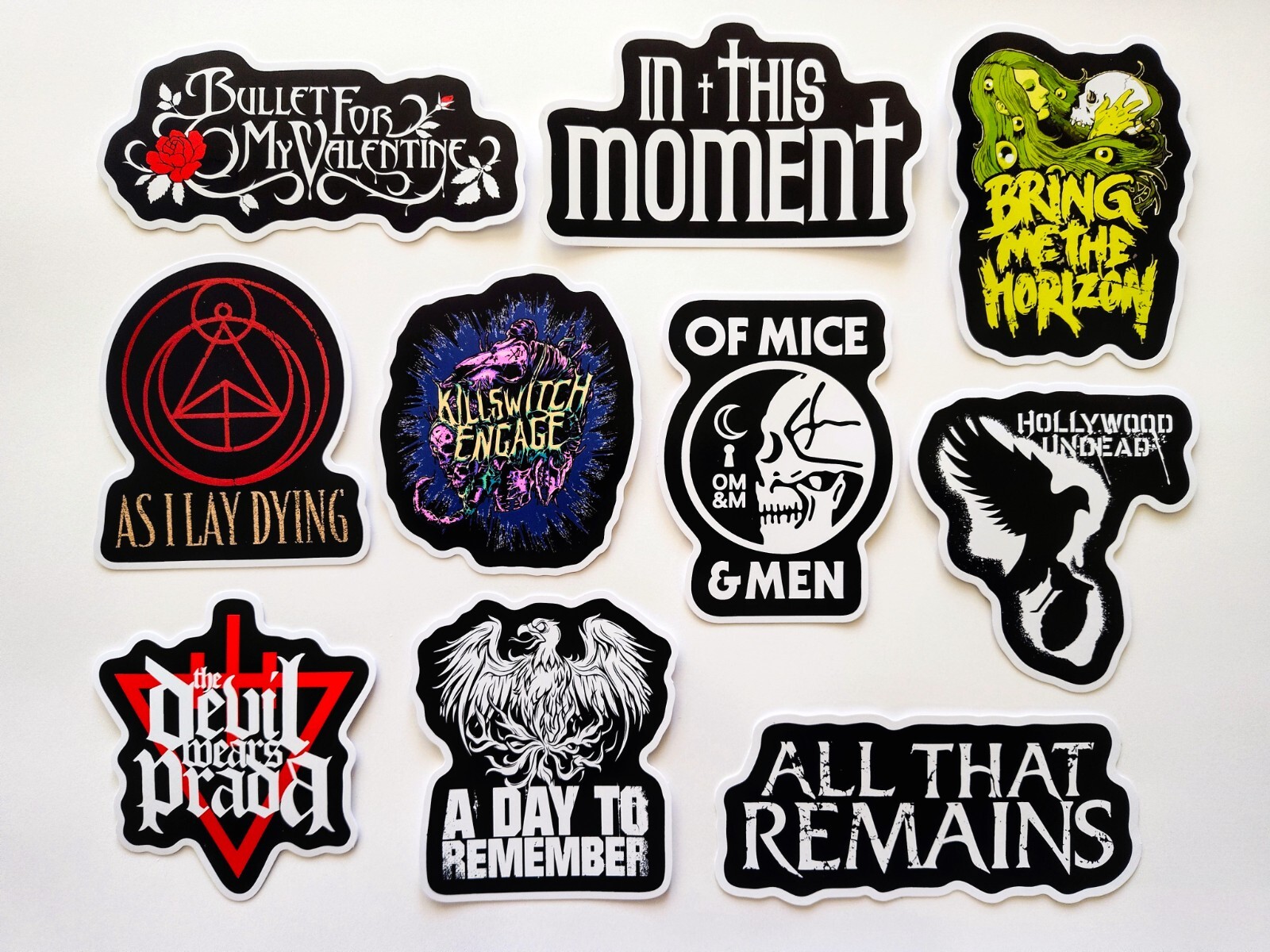 Metalcore / Deathcore Vinyl Sticker Lot (10 Pack) SET 1 metal death hardcore emo gallery
