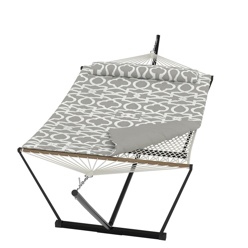 450Lb Portable Double Hammock with Stand for 2 Person W/Steel Stand for Backyard gallery