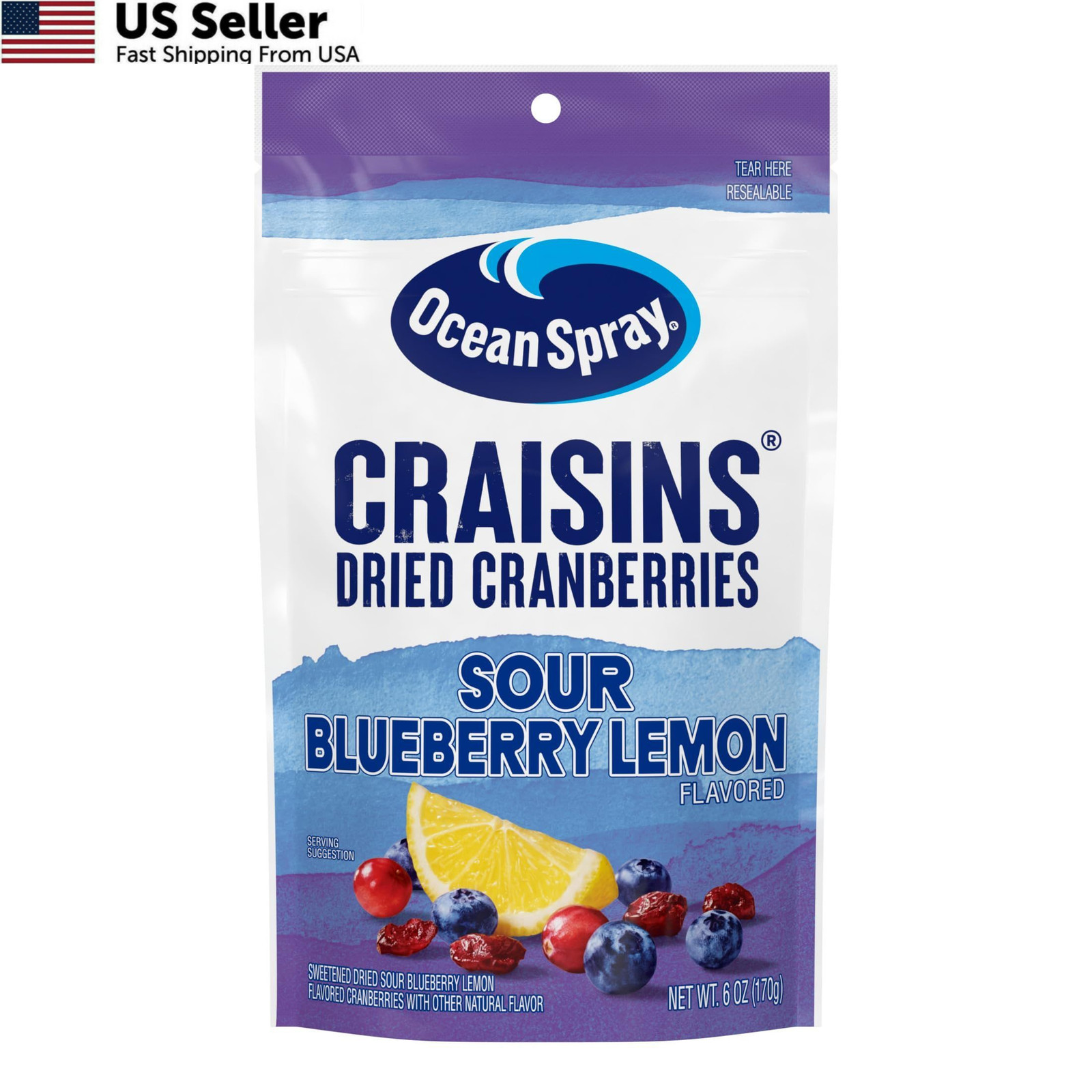 Ocean Spray® Craisins® Sweetened Dried Cranberries, 6 Ounce Pouch (Pack of 1) gallery