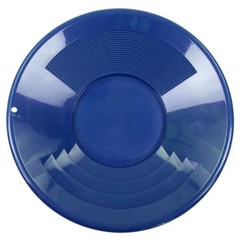 14″ BLUE Plastic Gold Pan w/ Shallow & Deep Riffles for Gold Prospecting