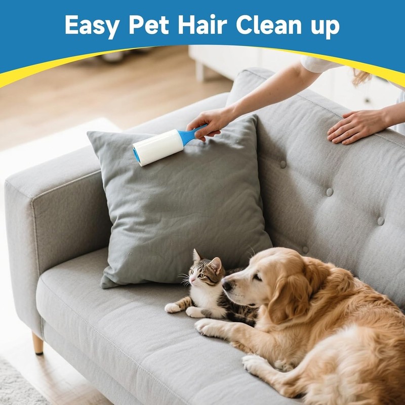 600 Sheets Extra Sticky Lint Rollers with Ergonomic Handles for Pet Hair gallery