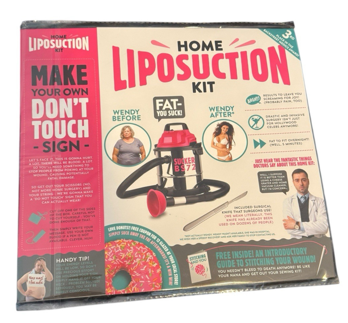 Joke (Prank) Fake Gift Box - The Home Liposuction Kit (11" x 3" x 9" Assembled) gallery