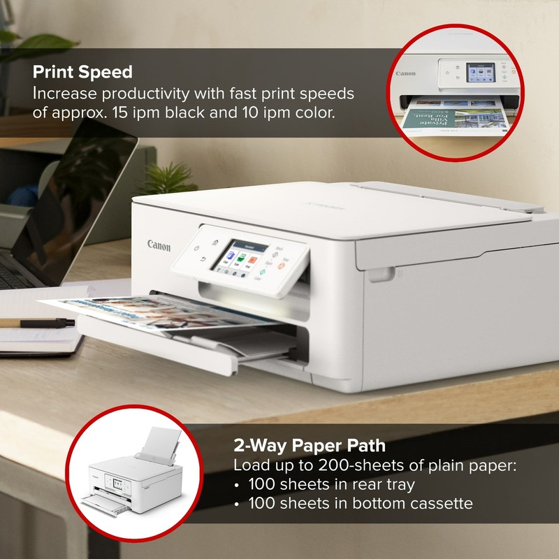 Canon PIXMA TS7722 Multi-Function, Wireless Color Inkjet Printer, Scanner gallery