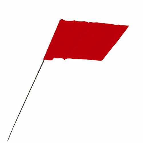 Empire Level 78-007 Red Stake Flag 4x5 in w/ 21 in Wire Stem 100/PK gallery