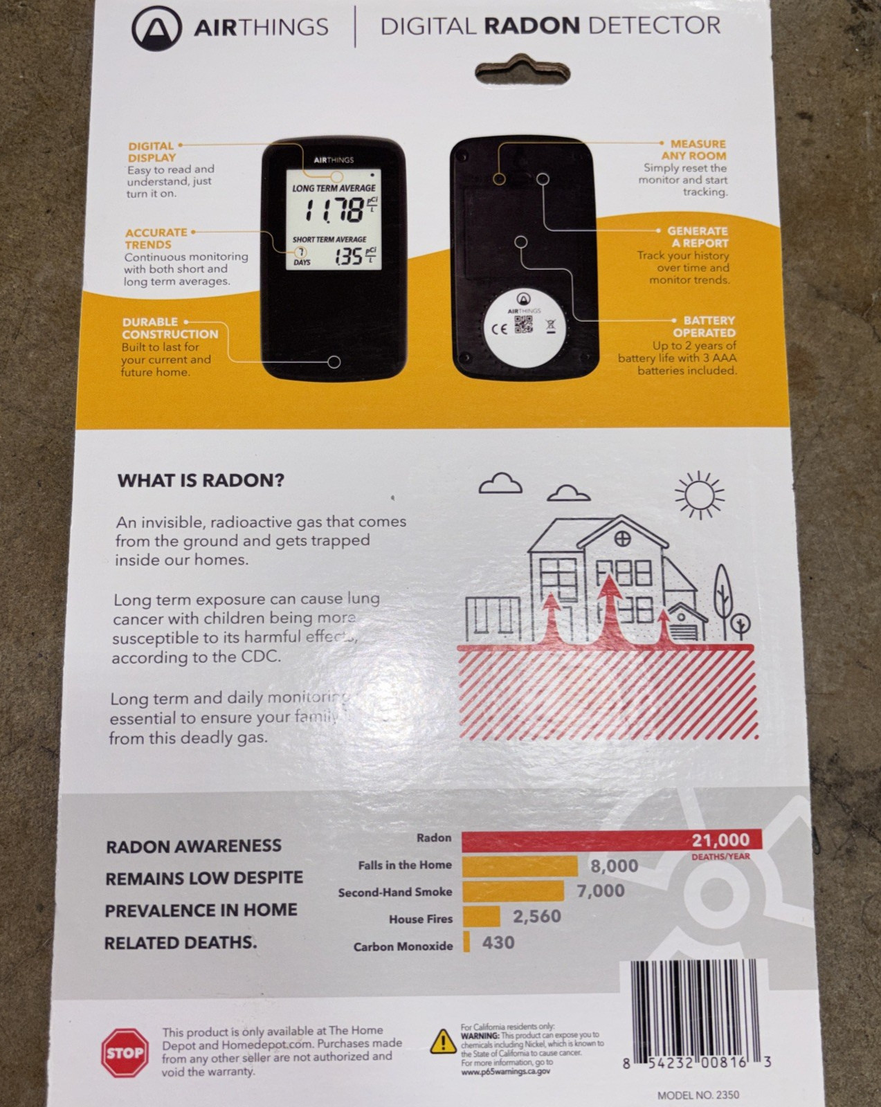 Digital Radon Detector Airthings 2350 BRAND NEW gallery