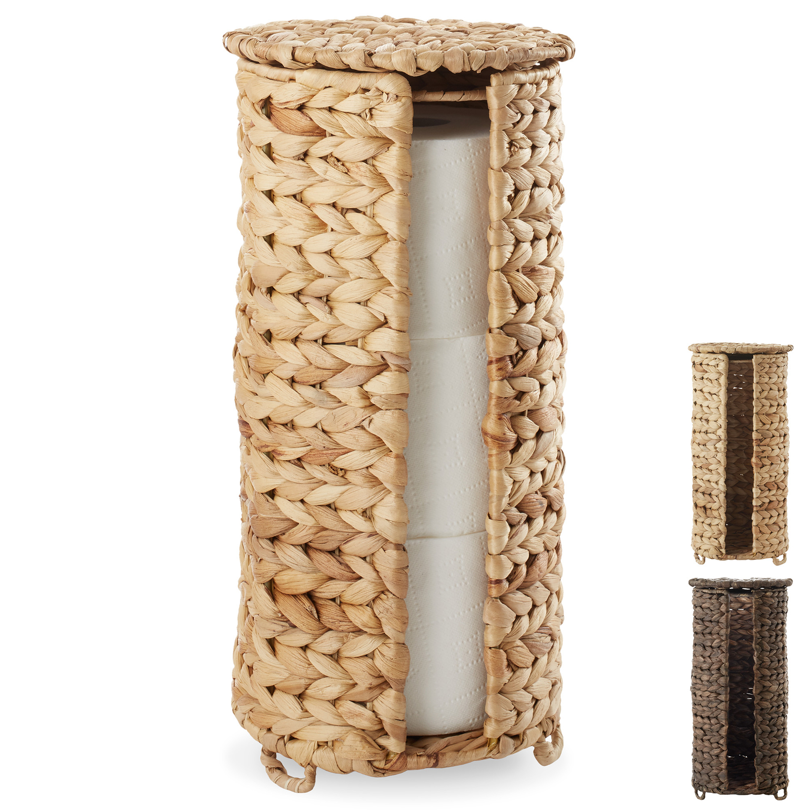 Toilet Paper Roll Holder Stand, Free Standing Bathroom Tissue Storage Basket gallery