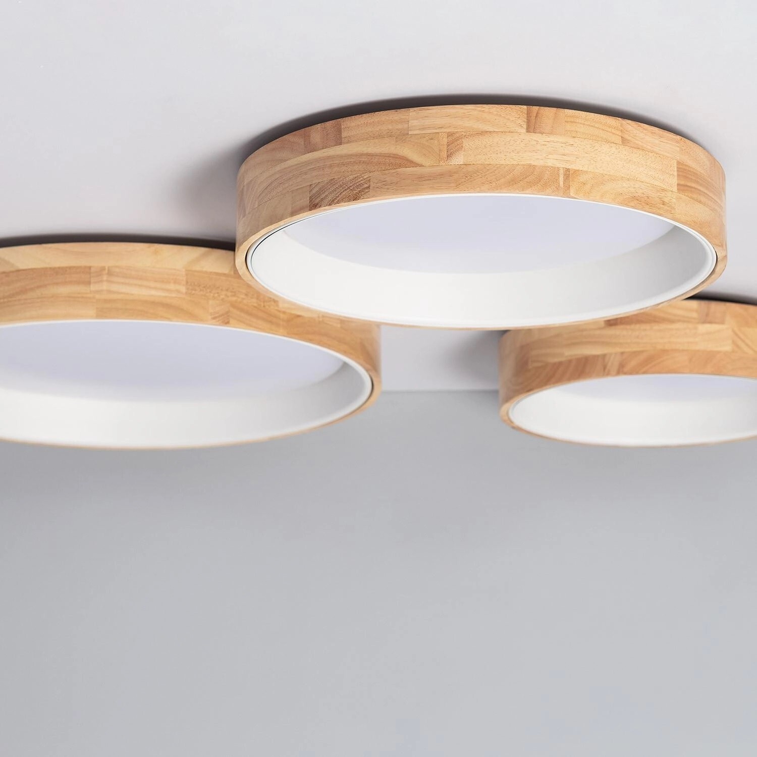 LED Ceiling Light 30W Round Wood Ø570mm CCT 2700-6500K 2700lm IP20 Osram Chip Wei gallery