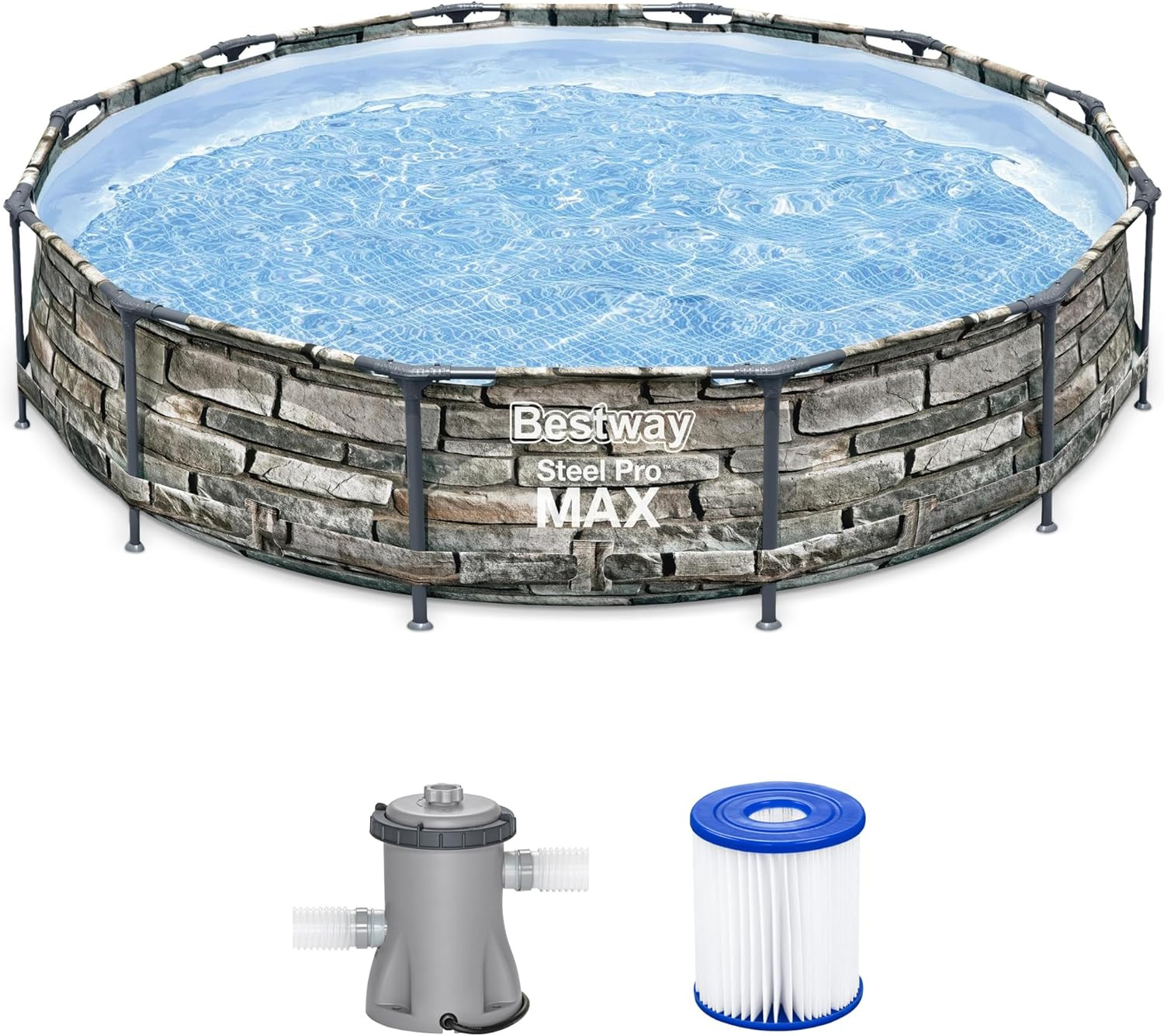 12' x 30" Above Ground Pool Metal Frame Round Swimming Pool Set w/ Filter Pump gallery