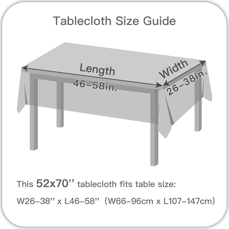 Rectangle Textured Tablecloth Waterproof Spillproof Wrinkle Free Table Cloth, Ki gallery