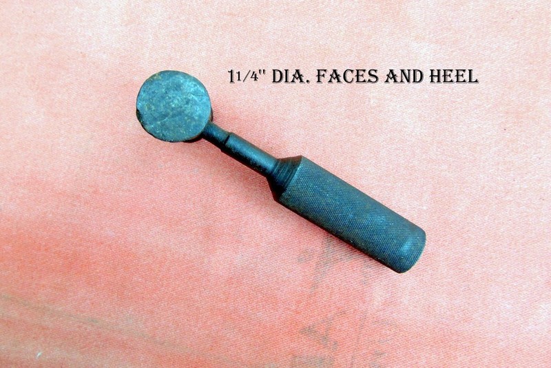 Shopmade Solid Steel 2lb 9oz Hammer/Mallet 5 1/2'' Knurled Handle 1 1/4'Dia Face gallery