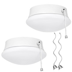 Flush Mount Ceiling Light with Pull Chain Surface Mount LED Light Fixture for…