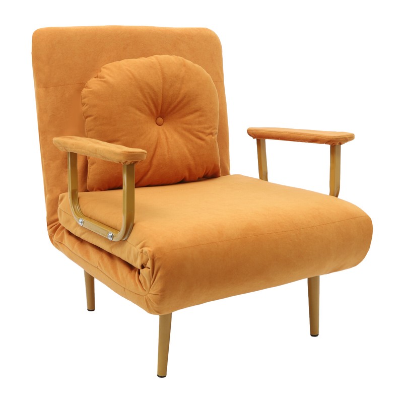 Convertible Sofa Bed Foldable Sofa Chair Bed Folding Sofa Bed Orange Living room gallery