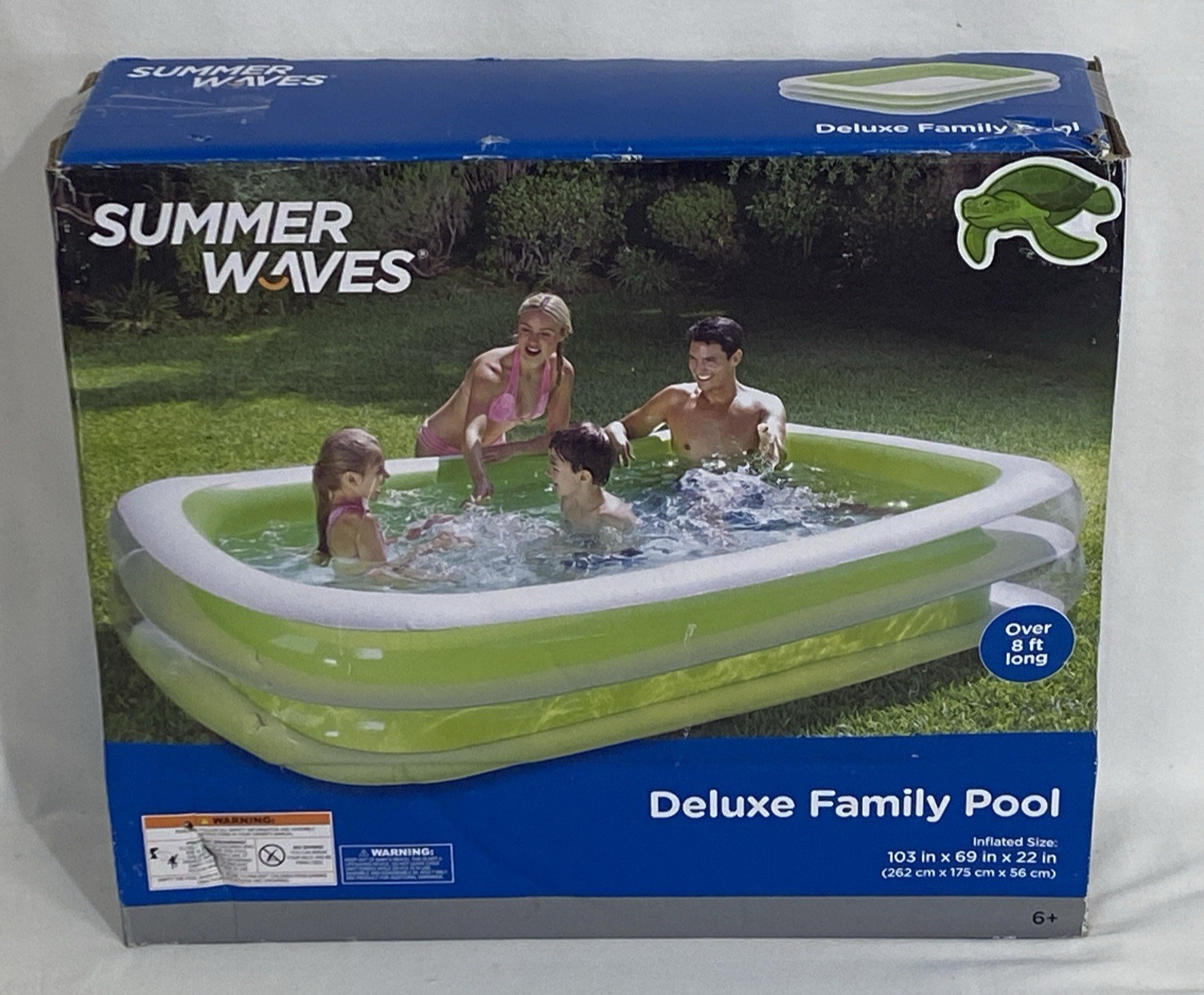 Summer Waves Deluxe Family Pool Inflatable Rectangular Pool 103" x 69" x 22" gallery
