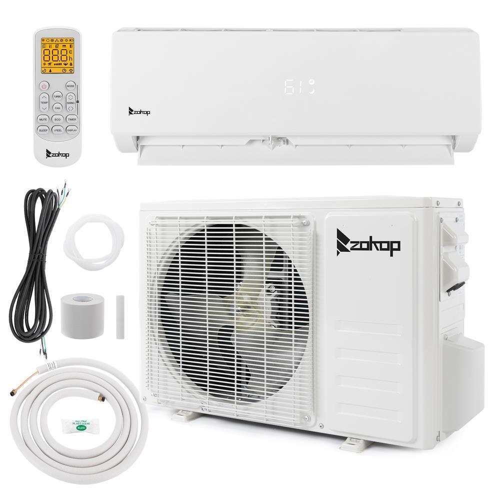 Zokop 18000 BTU Mini Split Air Conditioner with Heat Pump Remote Control 19 Seer gallery