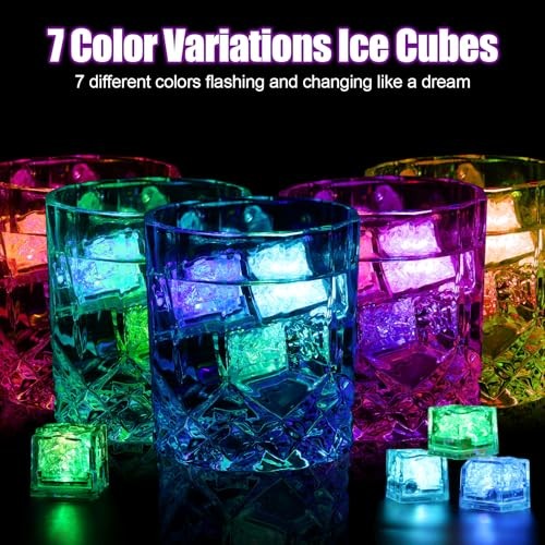 20 Pack Light Up Ice Cubes for Drinks, Led Ice Cubes with Color Changing 20PCS gallery