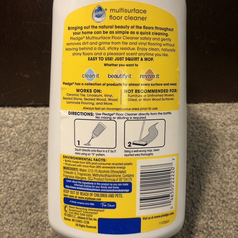 Pledge Clean It Multisurface Floor Cleaner Rainshower, 27oz gallery