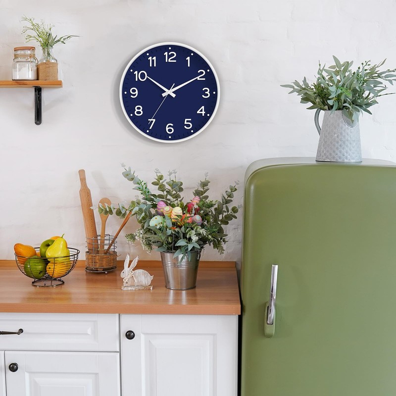 Roymnie Wall Clock, Silent Wall Clocks Battery Operated 8 Inch-Modern Non Tic... gallery