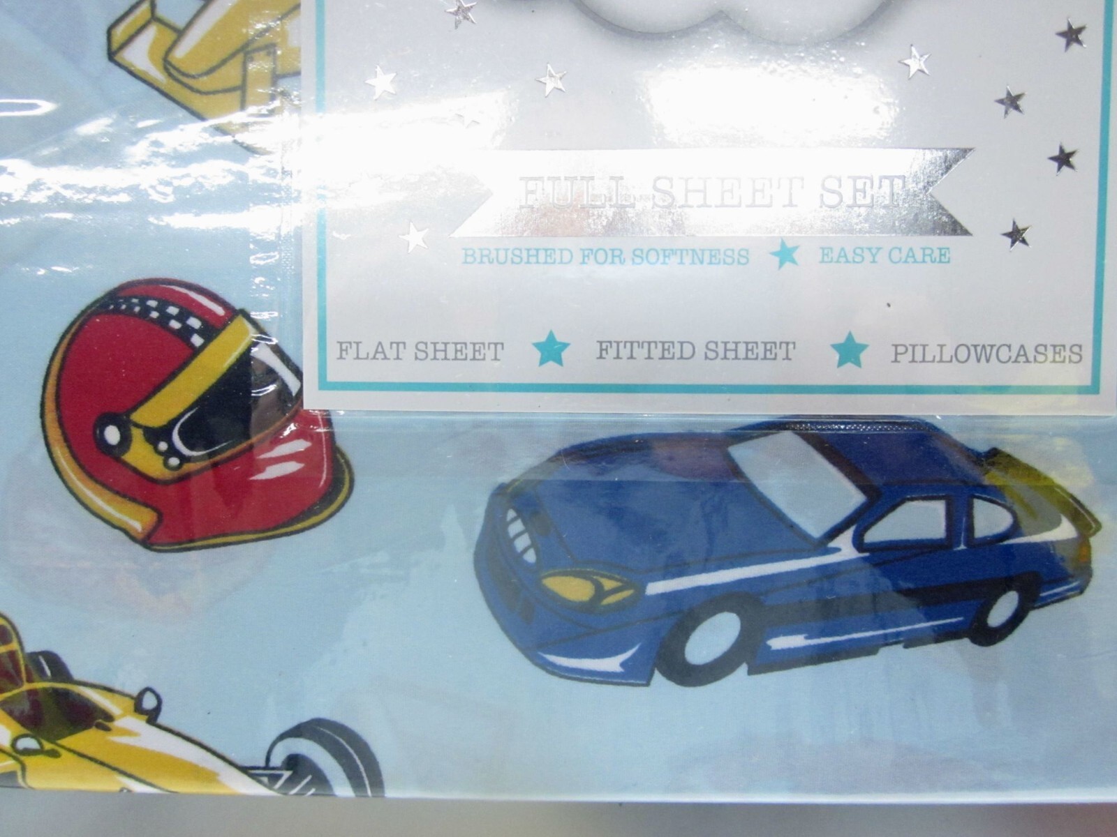 4 Piece Cloud 9 Brushed For Softness Kids Full Sheet Set Race Cars Racecars gallery