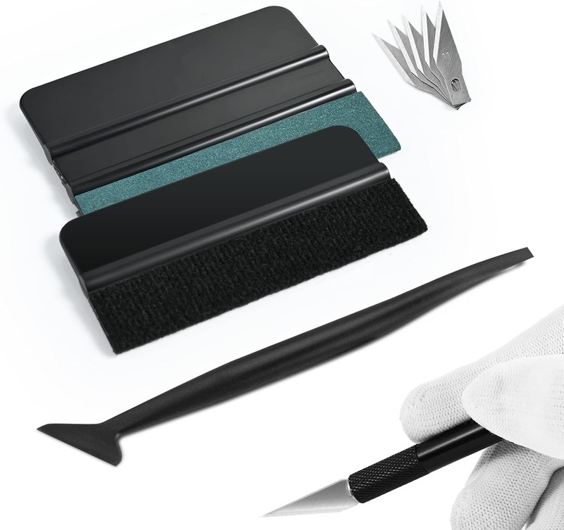 Car Window Tint Installation Kit Vinyl Wrap Tools Squeegee Razor Knife gallery