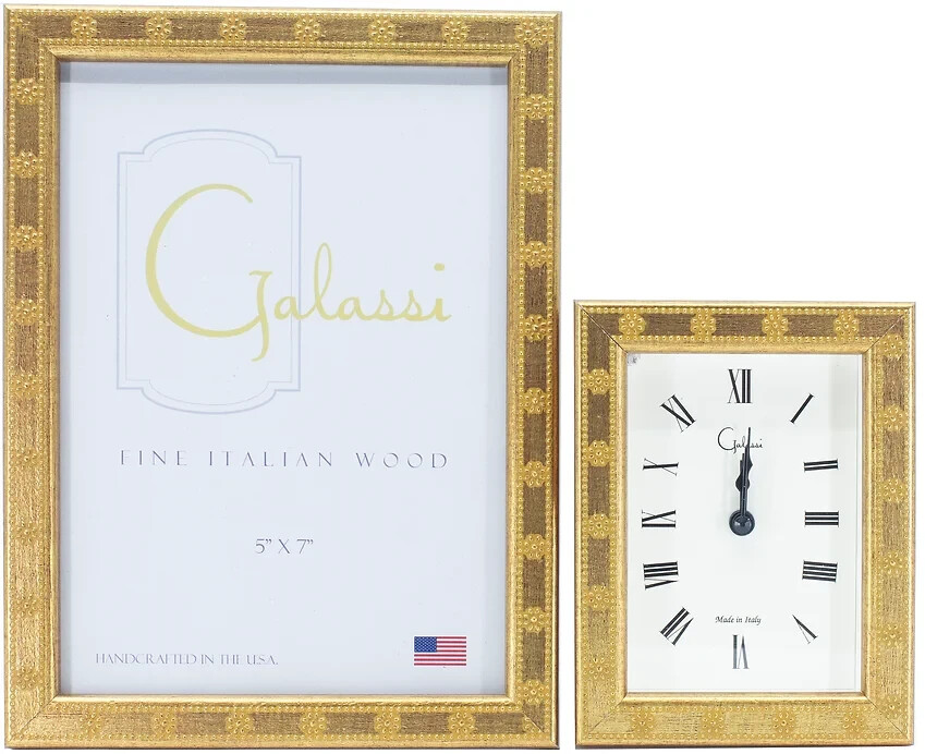 F. G. Galassi Handmade Fine Italian Wood Thin Gold Daisy 4"x4" frame 10744 gallery