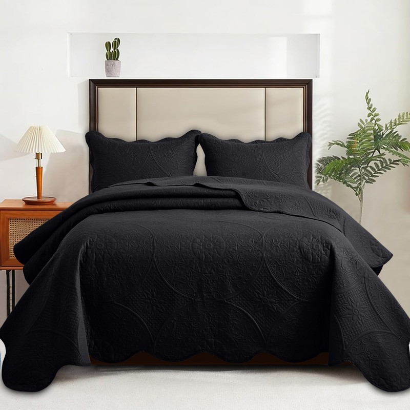 Luxurious Quilt Bedspread Bedding Set Queen King Size Coverlet Comforter Sets US gallery