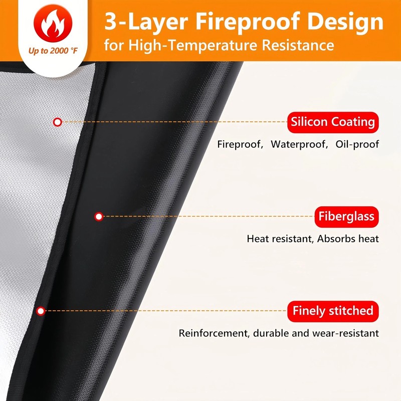 70 x 40 inches Under Grill Mats for Outdoor Grill, Reusable Grill Mat for Deck gallery