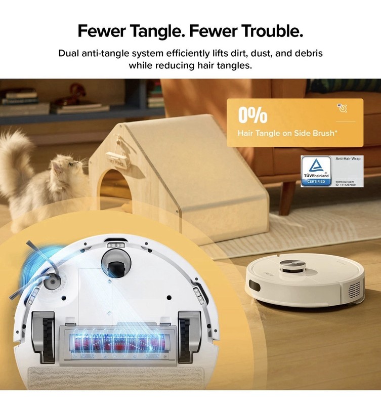 Roborock Q7 M5+ Self-Empty Robot Vacuum Cleaner & Mop, 10000Pa, Dual Anti-Tangle gallery