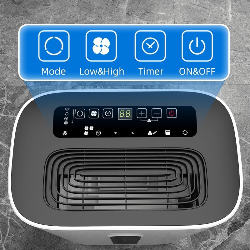 High-Performance 80 Pint Dehumidifier - Continuous Drainage & Energy Saving gallery