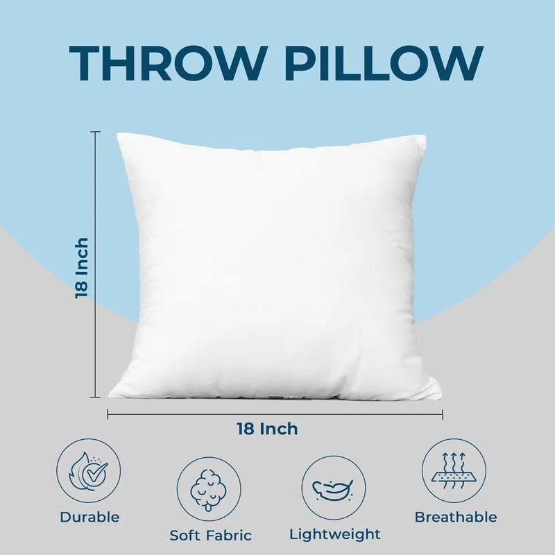 Pack of 4 Throw Pillows Insert Ultra Soft Bed & Couch Sofa Decor Luxury Bedding gallery