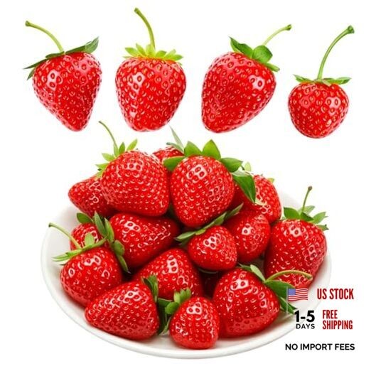 Pieces Artificial Strawberries for Bird Deterrence 24 Strawberry gallery