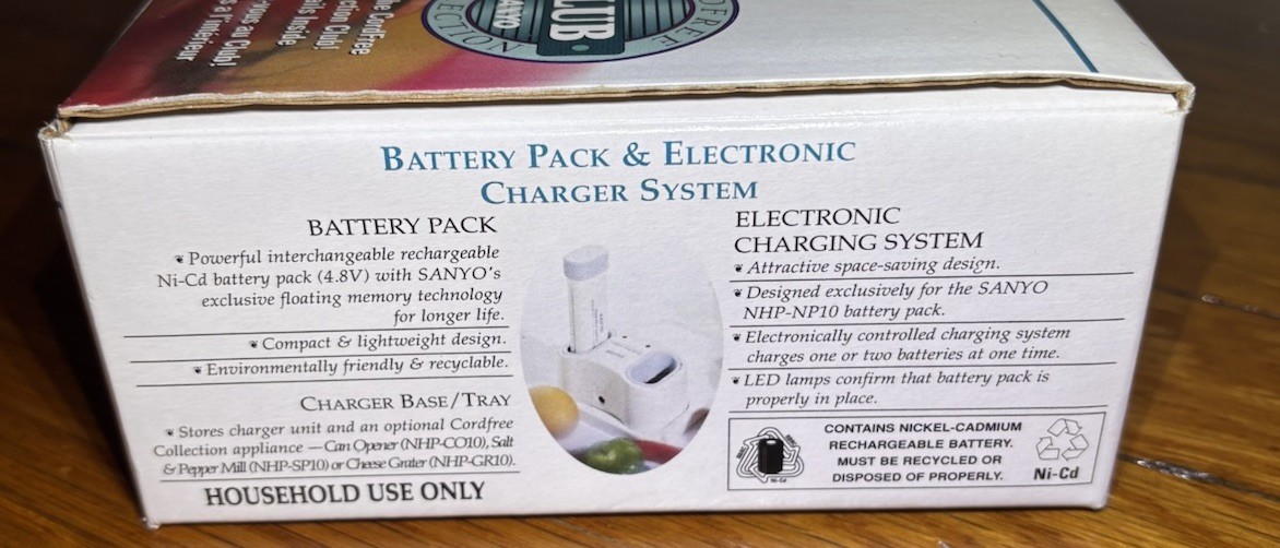 Sanyo CordFree Collection Battery Pack & Electronic Charger NHP-TP10 New READ gallery