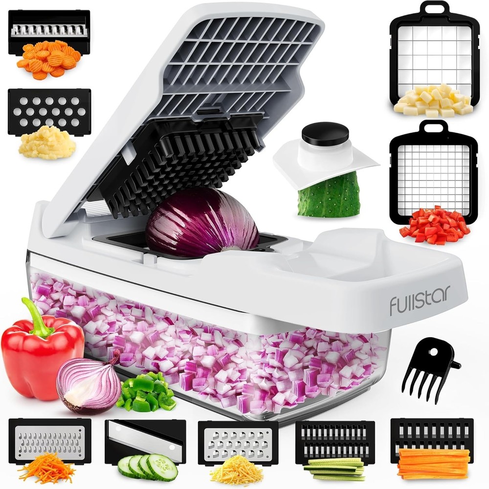 Fullstar Vegetable Chopper & Mandoline Slicer for Kitchen - Food Chopper with Co