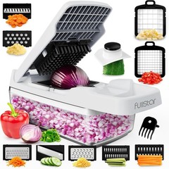 Fullstar Vegetable Chopper & Mandoline Slicer for Kitchen – Food Chopper with Co