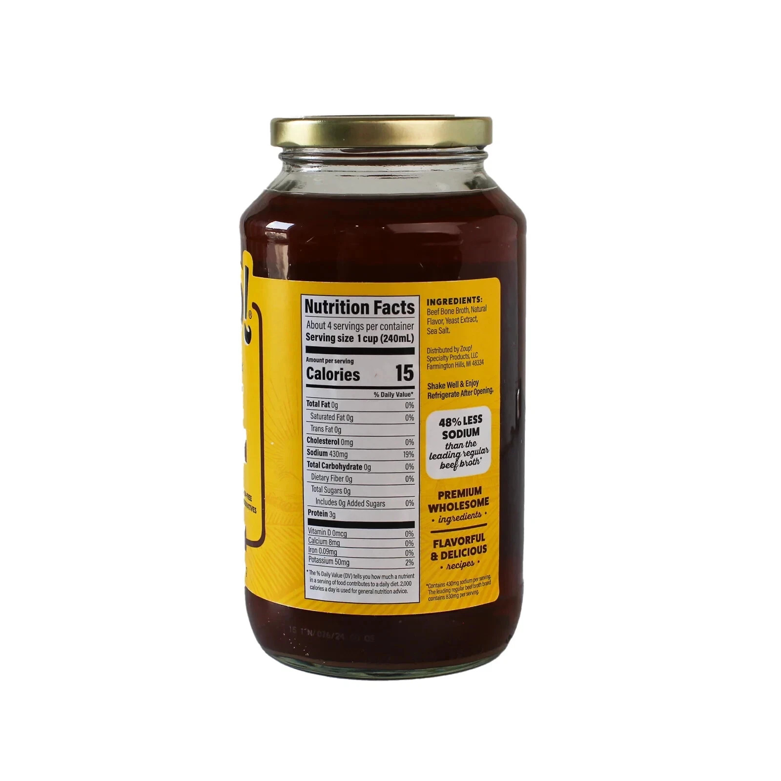 Zoup! Really Good Beef Bone Broth, Shelf-Stable, 32 oz gallery