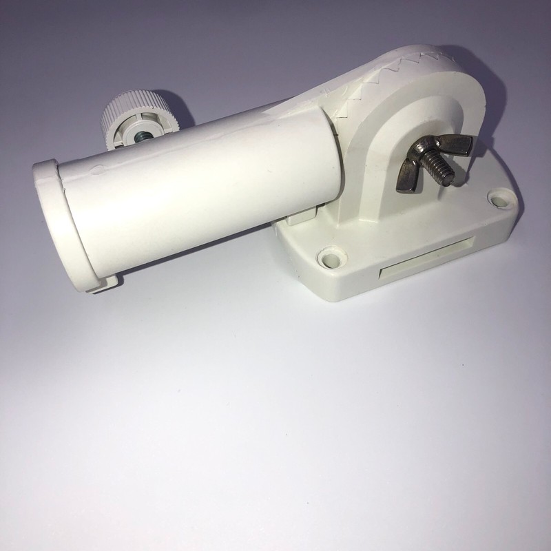 White Adjustable Plastic Flag Pole Bracket gallery