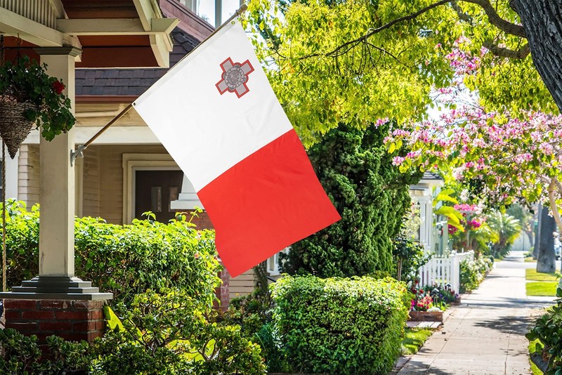 DANF Malta Flag 3x5 Ft Thick Polyester, Fade Resistant, Brass Grommets, Canvas H gallery