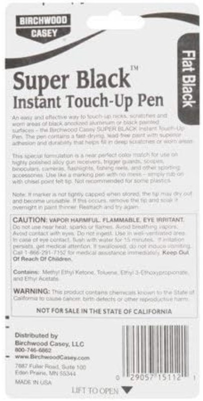 Versatile Fast-Drying Super Black Touch-Up Pen - For Metal & Plastic Surfaces gallery