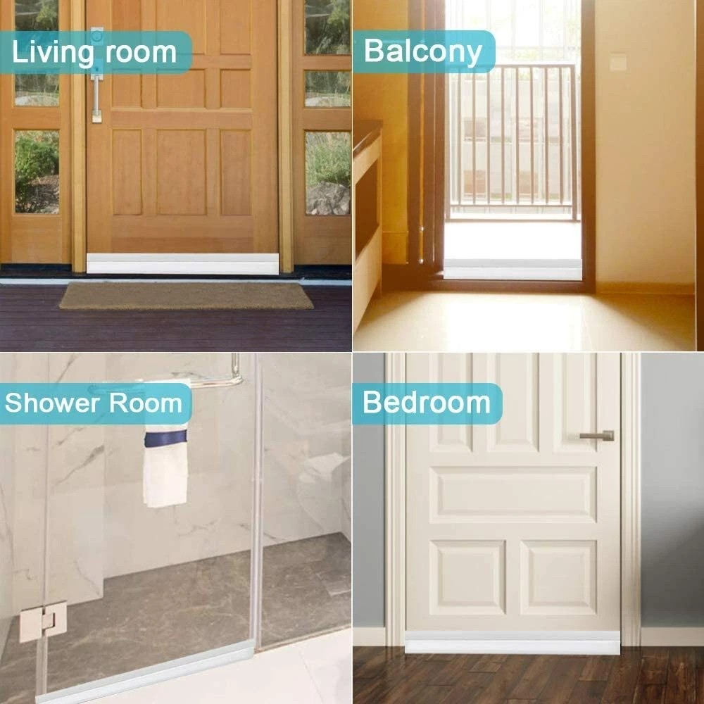 Under Door Sweep Weather Stripping Door Draft Stopper Blocker Strong Adhesive US gallery