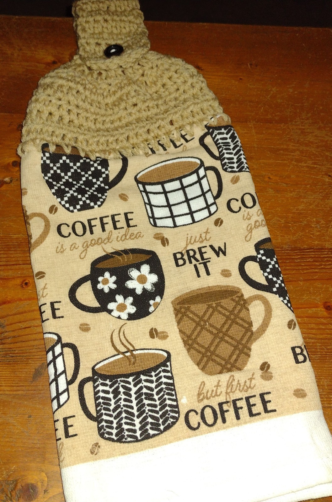 Crochet Top "Coffee" Full Hanging Kitchen Dish Towel gallery