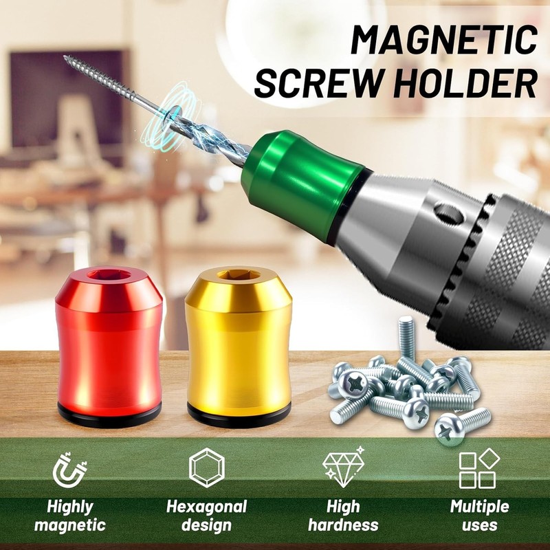 3Pcs Magnetic Screwdriver Head Ring Set for Drills Power Bits - DIY Repair Tool gallery