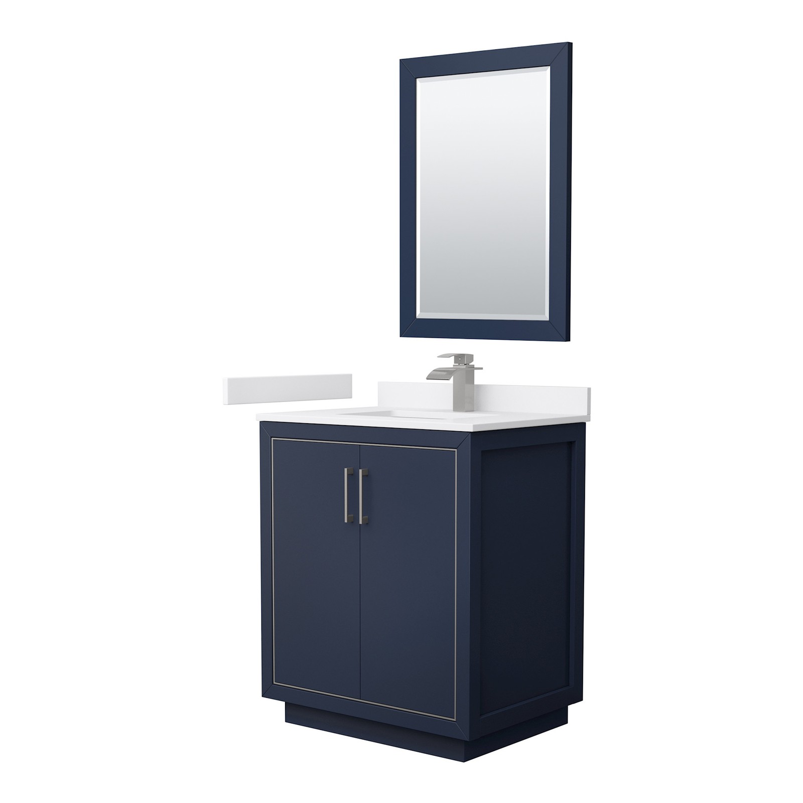 Wyndham Collection WCF1111-30S-VCA-M24 Icon 30" - Dark Blue / White Cultured gallery