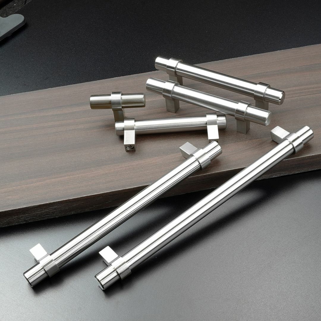 Brushed Nickel Modern Kitchen Cabinet Handles Pulls Hardware Stainless Steel gallery