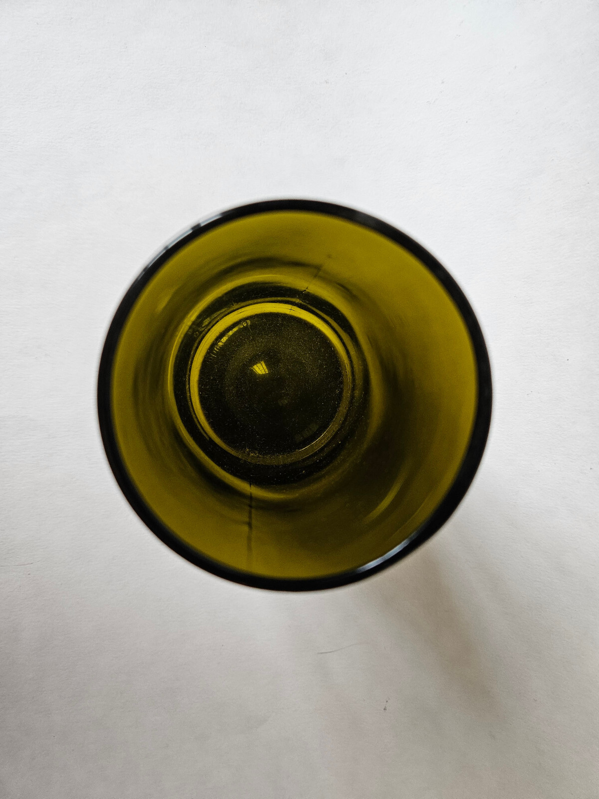 Libbey Tumbler Repurposed Glass Wine Bottle Dark Olive Green 16oz NEW gallery