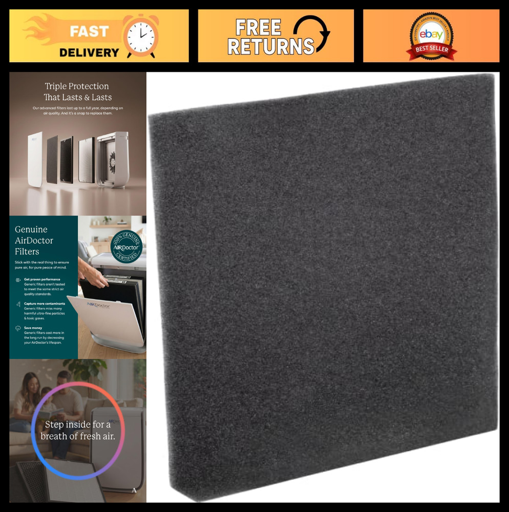 Replacement Air Purifier Filter Set - 3 Pre-Filters, Captures Pet Hair, Dust & P