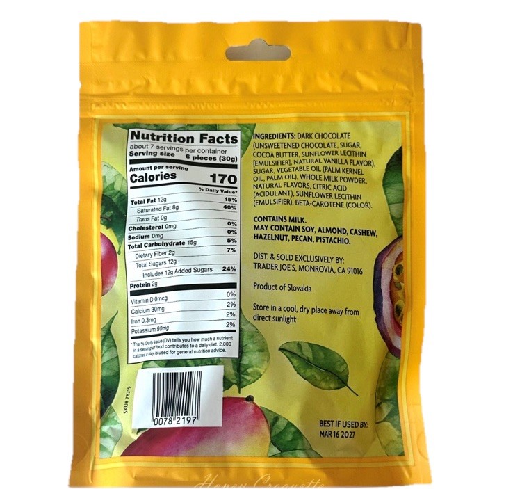 2 Pack Trader Joe's Dark Chocolate Mango & Passion Fruit Creme Thin Cups 7.04 Oz gallery
