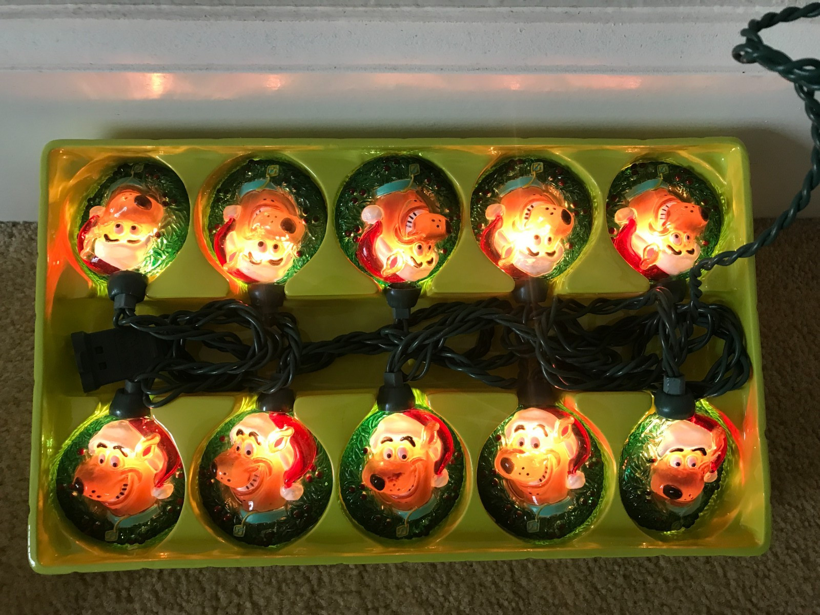 Scooby Doo Light Set 10 Count Gemmy 2001 Cartoon Network Holiday String Lights gallery