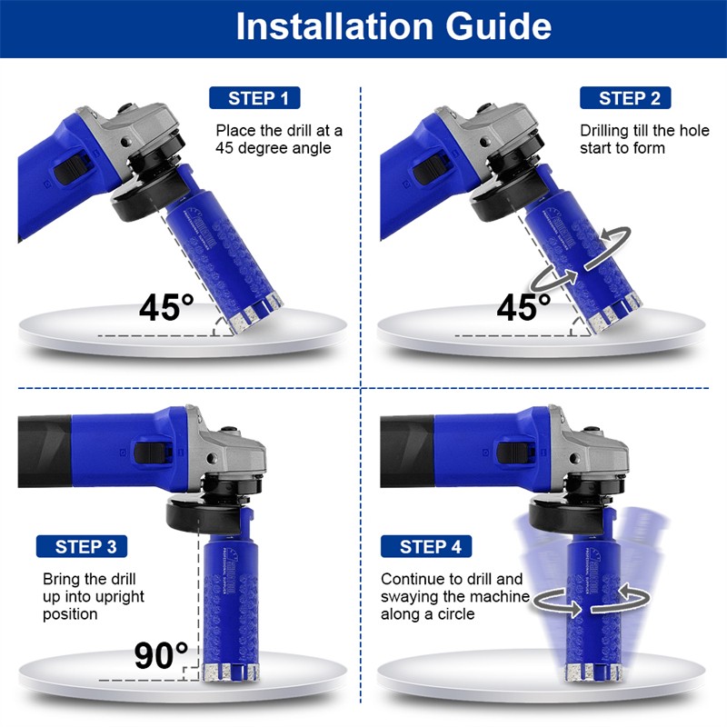 SHDIATOOL 5/8 Diamond Drilling Core Bit Cut Hard Granite Hole Saw 35mm 2pcs gallery