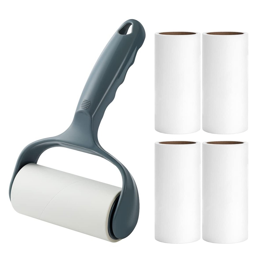 Reusable Lint Rollers for Clothes Couch Furniture with 1 Handle and 5 Refills